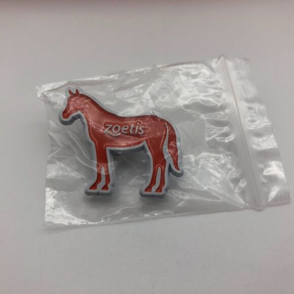 Zoetis Waist Bag Fanny Pack & Pin Orange White Long Live the Horse NEW - Picture 4 of 4